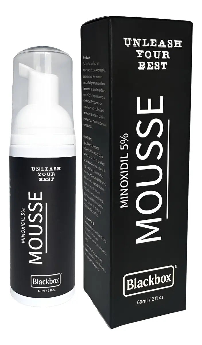 BLACKBOX Mousse — Minoxidil 5% con Centella Asiática 60 ml