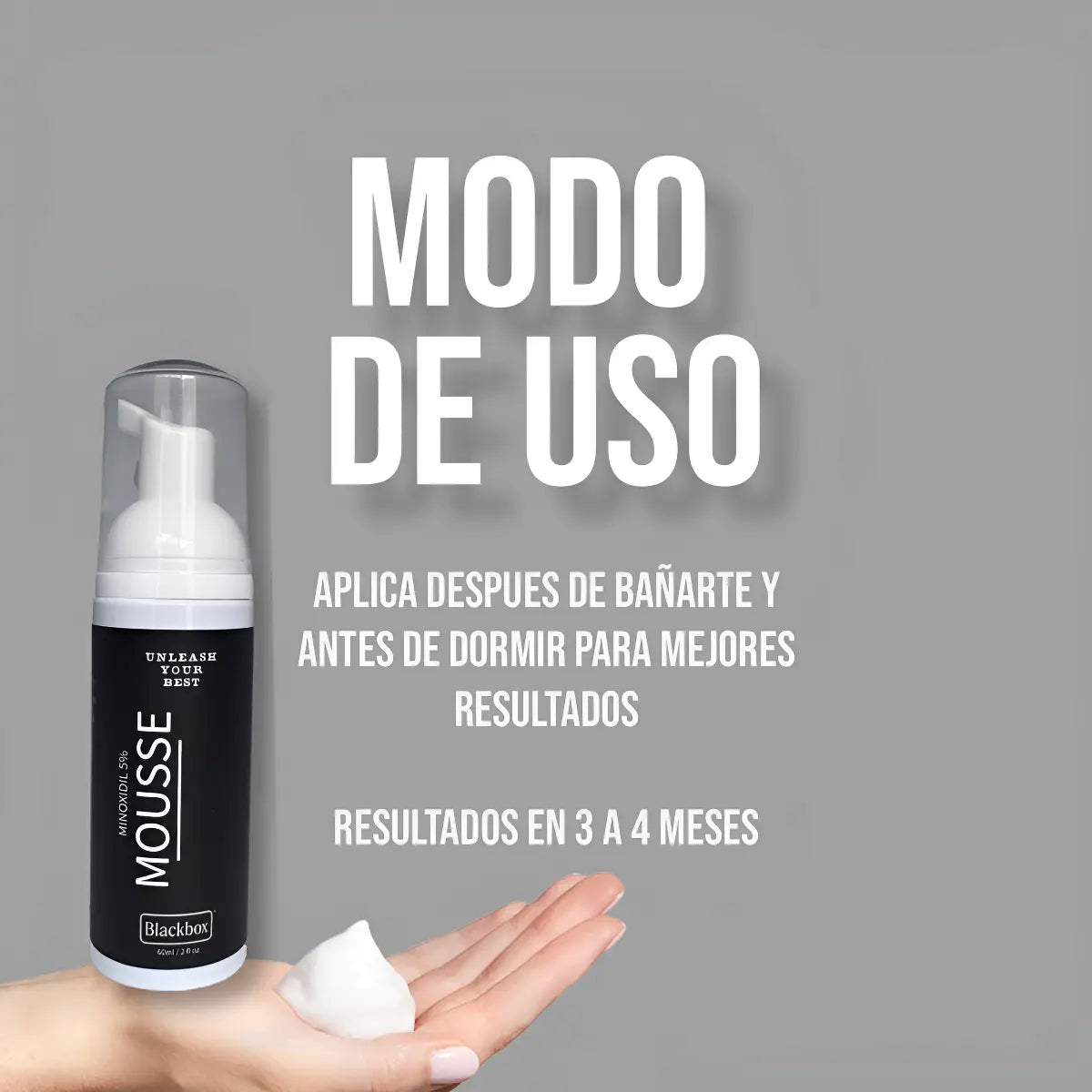 Modo de uso del Mousse