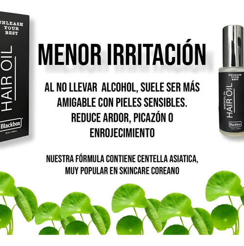Menor irritación: sin alcohol y con centella asiática