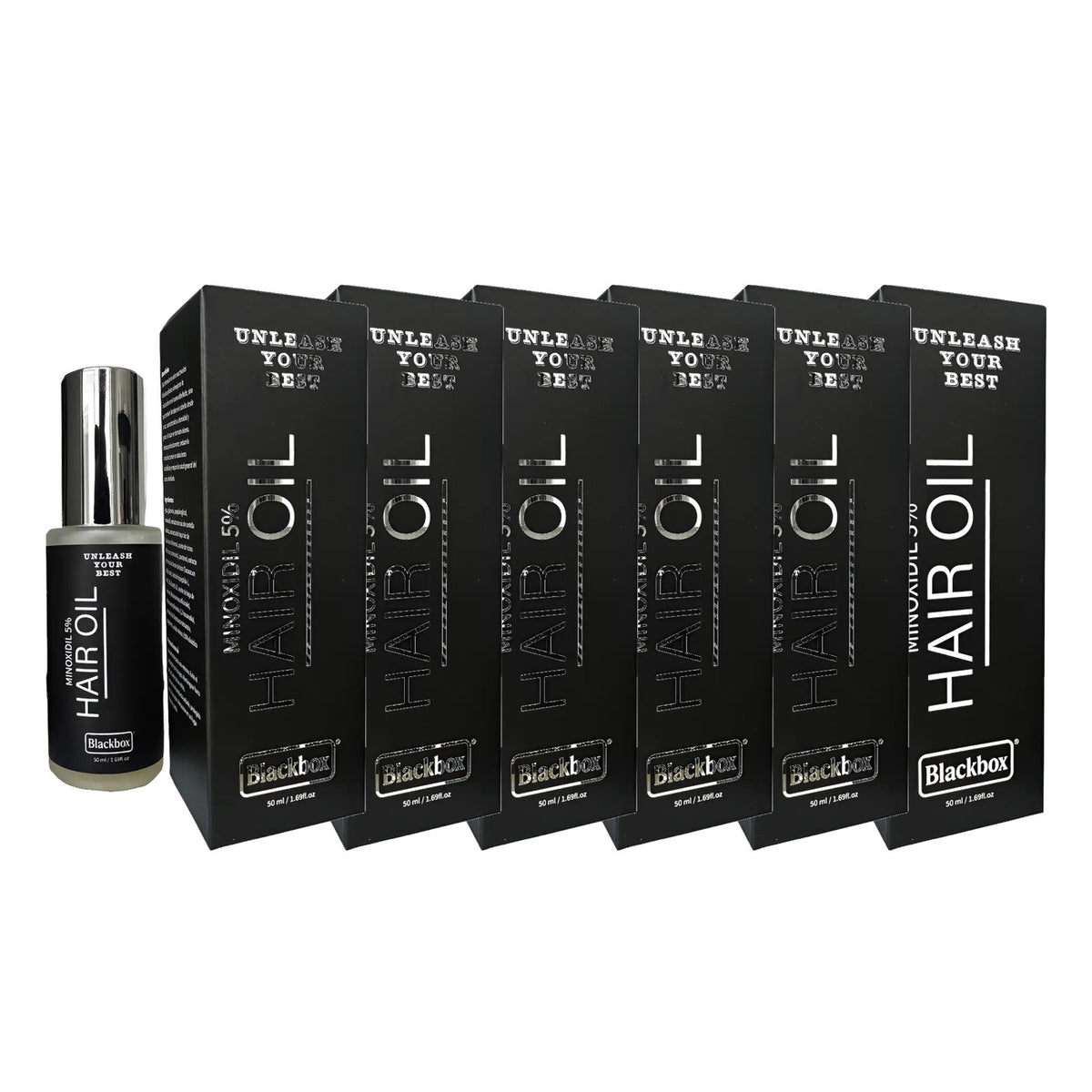 BLACKBOX Hair Oil — Minoxidil 5% con Centella Asiática 50 ml